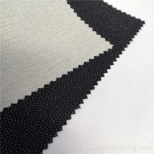 Woven fusible shirt interlining fabric for collar placket